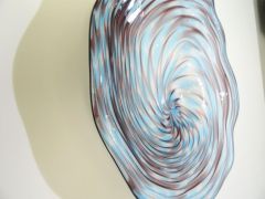 Glasteller in purpur-blau/ MOSAICO di Vetro