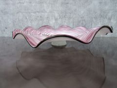 Glasteller in purpur-rosa/ MOSAICO di Vetro