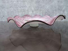 Glasteller in purpur-rosa/ MOSAICO di Vetro