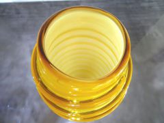 Glasvase in amber/ SERPENTE di Vetro