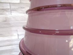 Glasvase in purpur/ SERPENTE di Vetro